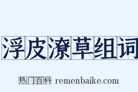 浮皮潦草组词是什么意思的图片